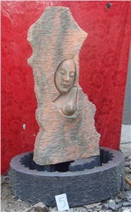 China Stone Sculpture, Pink Marble Sculpture
