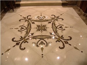 Egyptian Marble Waterjet Medallion Egyptian Marble Waterjet Medallion
