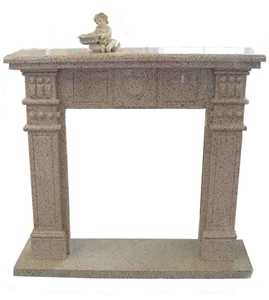 Granite Carved Fireplace Mantel