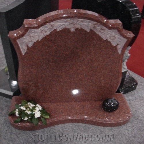 Red Granite Gravestone