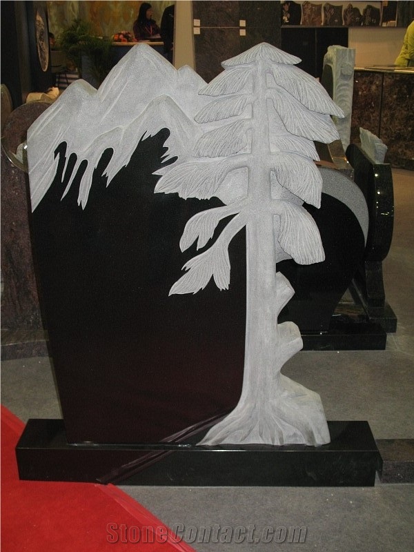 Shanxi Black Granite Tombstone