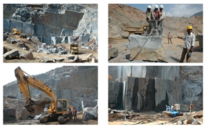 Black Galaxy Quarry, Granite Blocks