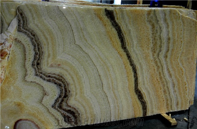 Pineapple Onyx Slabs, Mexico Yellow Onyx
