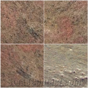 Copper Slate Slabs & Tiles, India Brown Slate