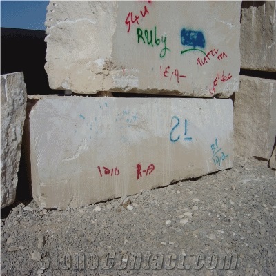 Super White Travertine Block