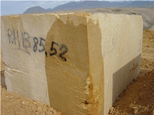 Yellow Travertine Block, Iran Yellow Travertine