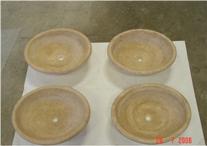 Classic Travertine Bowl