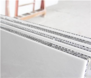 Crystallized White Glass Stone Laminated Aluminum Honeycomb Crystallized White Glass Stone Laminated Aluminum Honeycomb