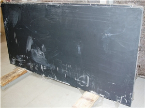 China Black Slate Slab Honed