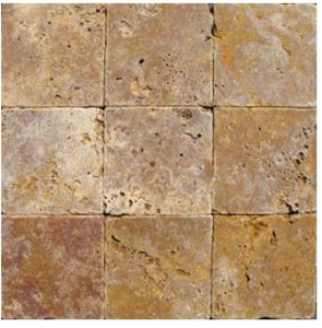 Gold Travertine Tumbled Slabs & Tiles, Turkey Yellow Travertine