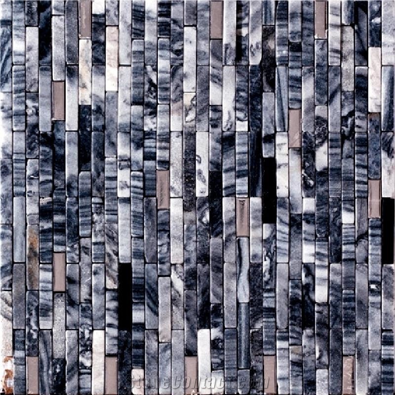 Metal and Marble Mix Mosaic