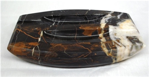 Black and Gold Marble Cigar Ashtray
