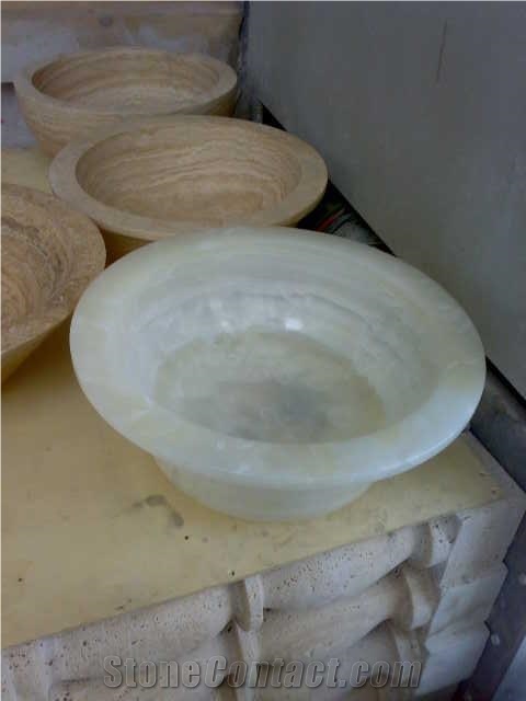 White Onyx Sink