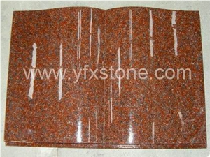 India Red Granite Slant Book Shape Monument India Red Granite Slant Book Shape Monument