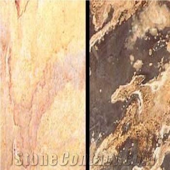 Indian Autumn Slate Slabs & Tiles