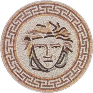 Natural Stone Mosaic Medallion
