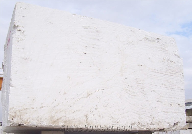 Ivory White Travertine Block