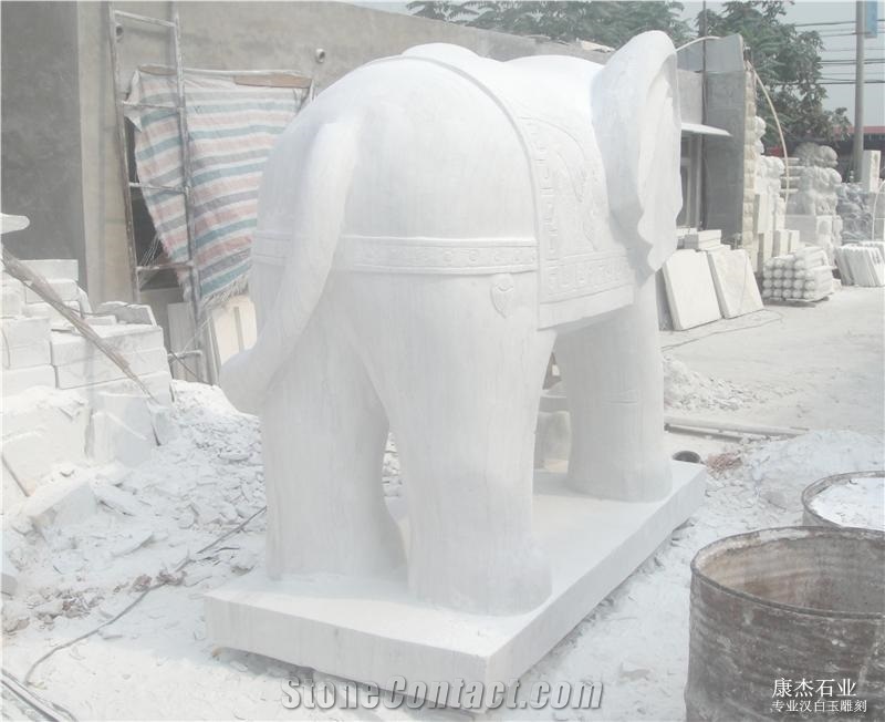 White Marble Animal Sculpture