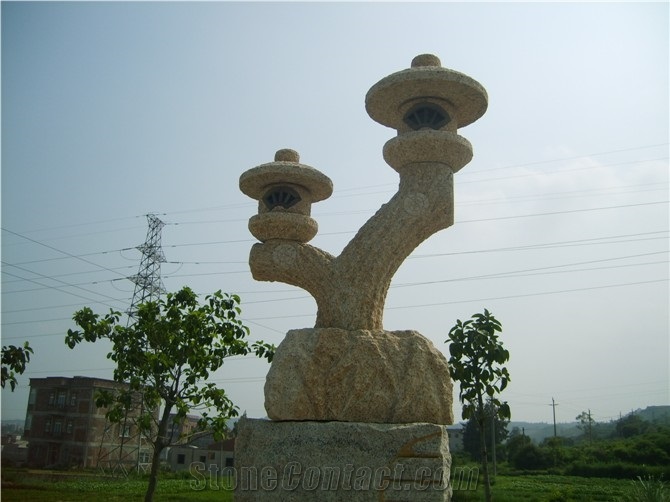 Beige Granite Lantern