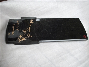Black Granite Tea Tray, Black Granite Artifacts, Handcrafts