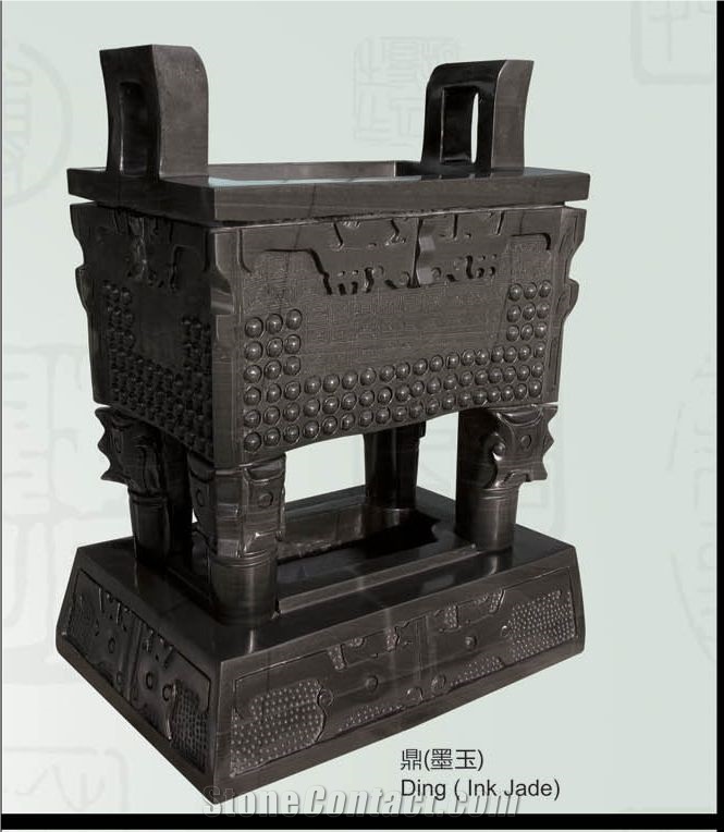 Ink Jade Carved Artifacts, Handcrafts