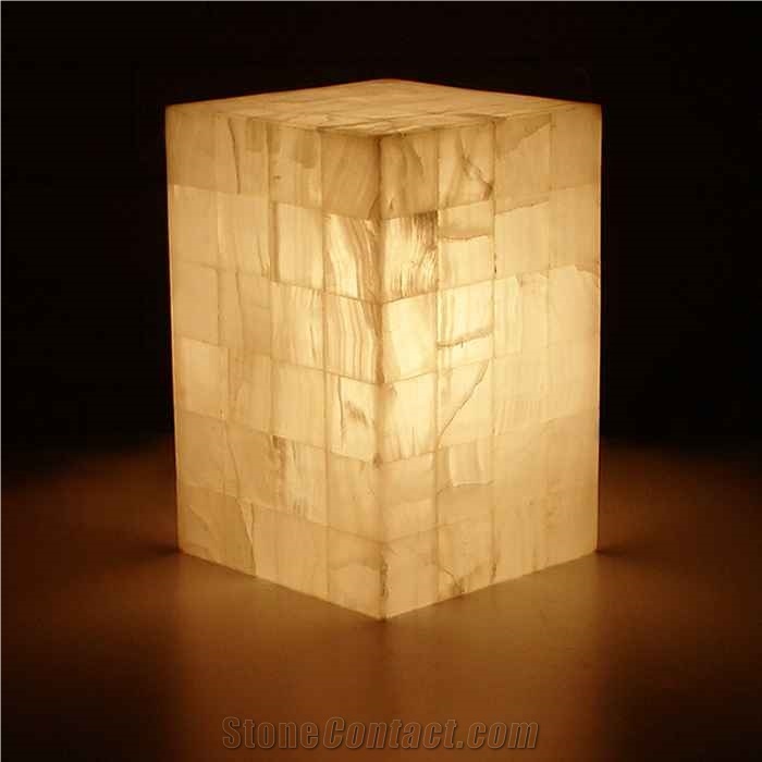 Lamp Onyx, Onyx Craft, Marquetry Onyx