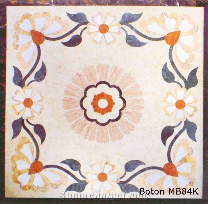 Marble Medallion Inlay Square - MB84K