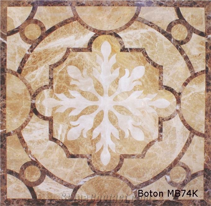 Marble Square Waterjet Medallion