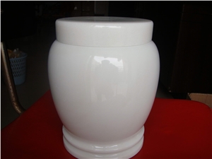 White Marble Funeral Urns