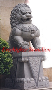 Grey Granite Lion Carvingm,Animal Sculpture