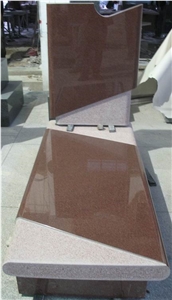 Beautiful Chinese Red Granite Tombstone