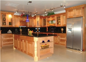 Natural Stone-Black Granite Kitchen Countertop,Kitchen Top
