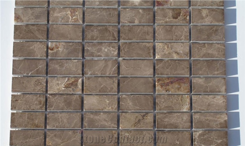 Piel Serpentina Mosaic, Brown Marble