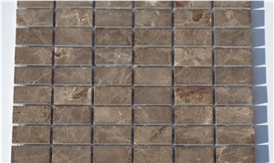 Piel Serpentina Mosaic, Brown Marble