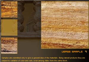 Travertino Amarillo Travertine Slabs & Tiles, Spain Yellow Travertine