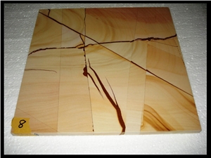 Teak Wood Marble Slabs & Tiles, Pakistan Yellow Marble