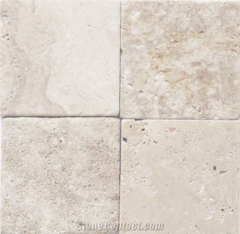 Classic Light Tumbled (White Travertine)