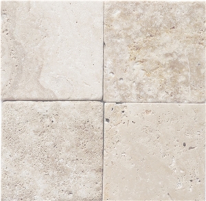 Classic Light Tumbled (White Travertine)