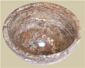 Scabos Travertine Massive Wash Basin