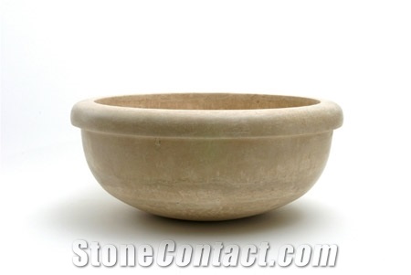 Beige Travertine Wash Basin