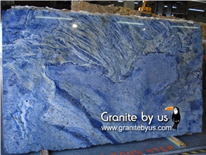 Azul Bahia Granite Slab, Brazil Blue Granite
