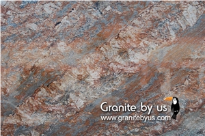 Juparana Typhoon Gold Granite Slabs & Tiles
