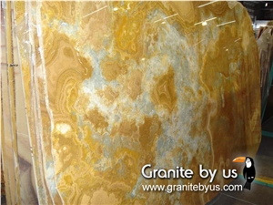 Turquoise Blue Onyx, Avion Blue Onyx Slabs