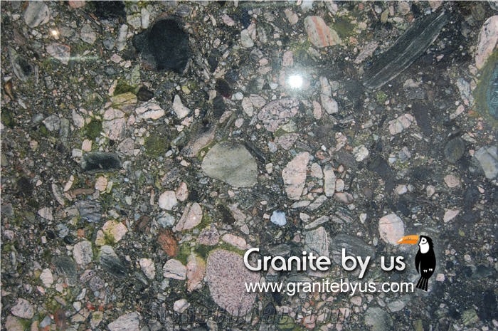 Verde Marinace Granite Slabs & Tiles, Brazil Green Granite