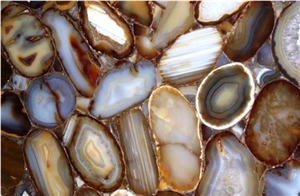 Brown Agate Semi Precious Stone Tile