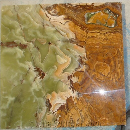 Multicolor Green Onyx Slabs & Tiles, Pakistan Green Onyx