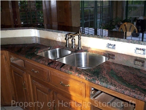 Verde Fuoco Granite Countertops
