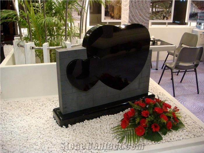 Absolute Black Granite Tombstone
