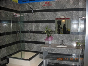 Gray Marble Bathroom Design