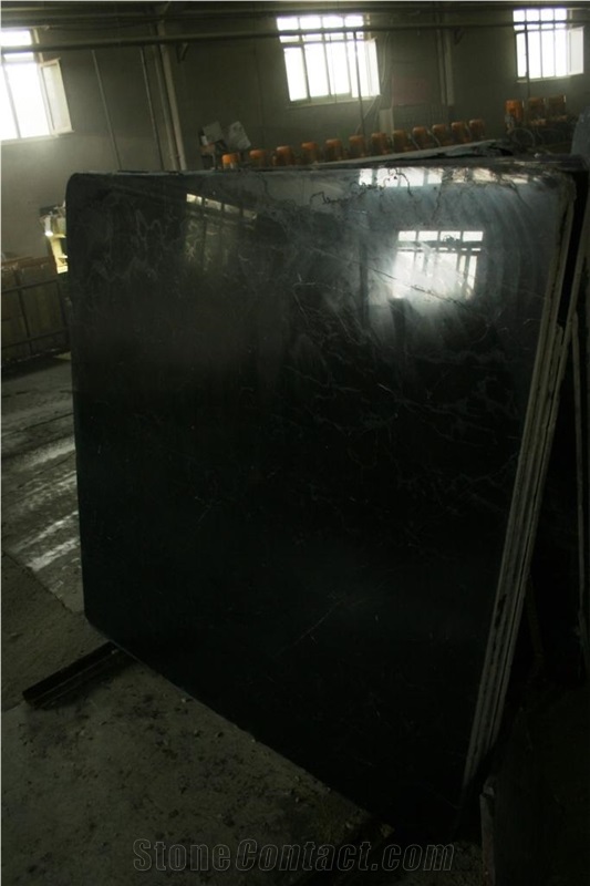 Absolute Black Marble Slab, Turkey Black Marble